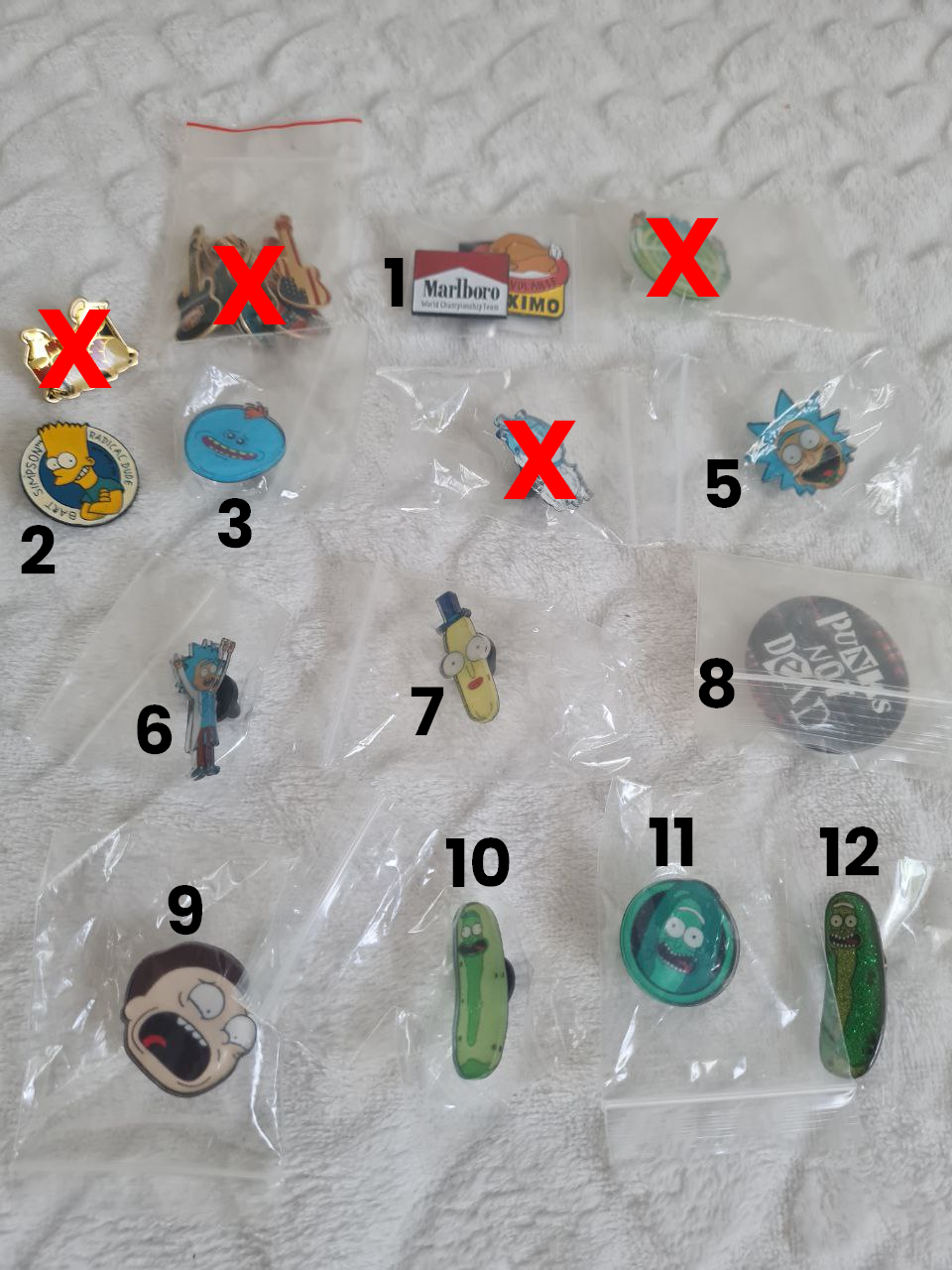 Lots de pin's Rick & Morty