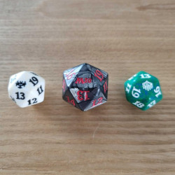 Lot 3 dés D20