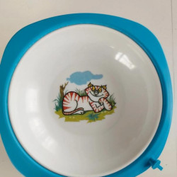 Assiette ancienne chauffante a bouillie bébé vintage