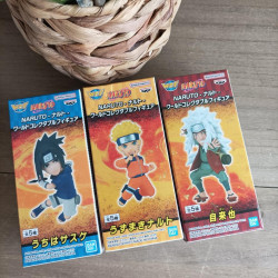 Lot de 3 petites Figurines Naruto Uzumaki / Sasuke Uchiwa / Jiraya Banpresto WCF