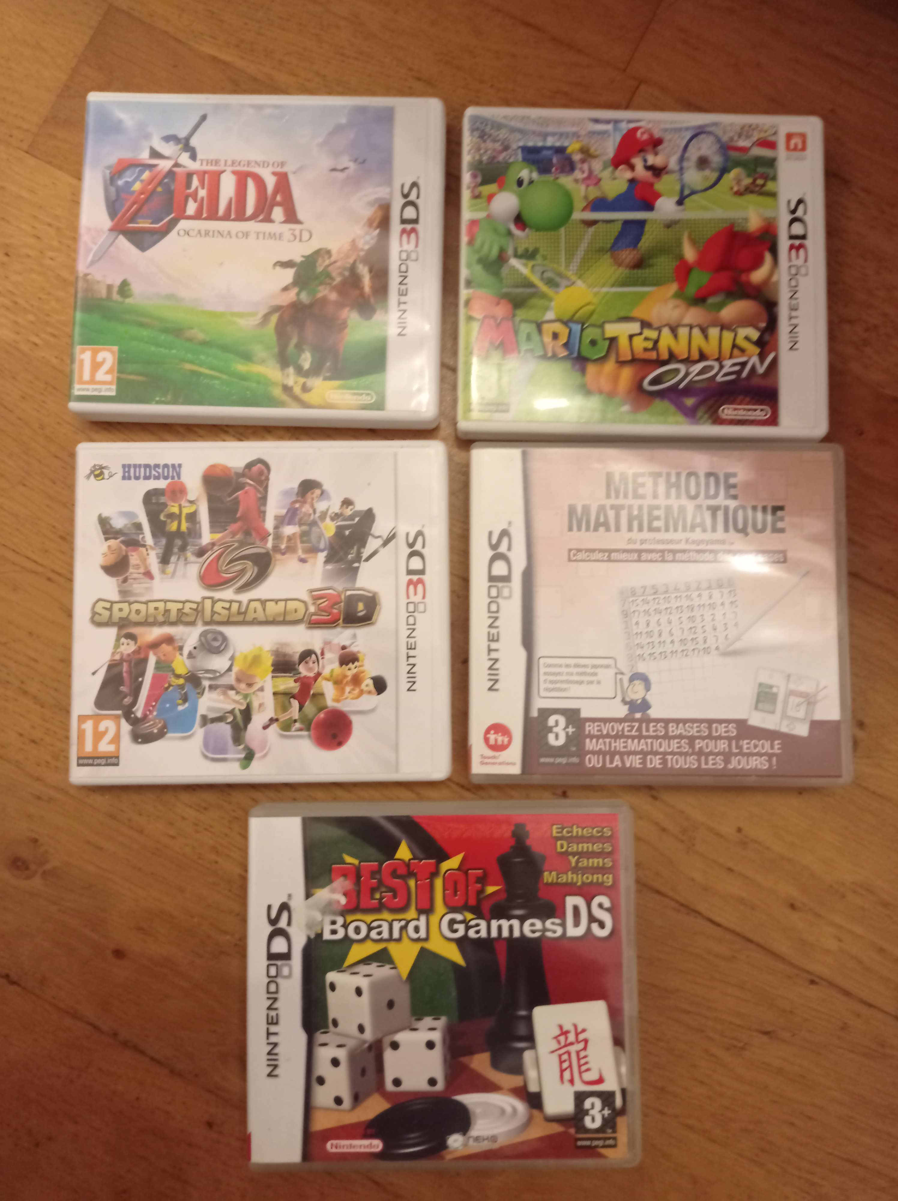 5 jeux DS avec notices