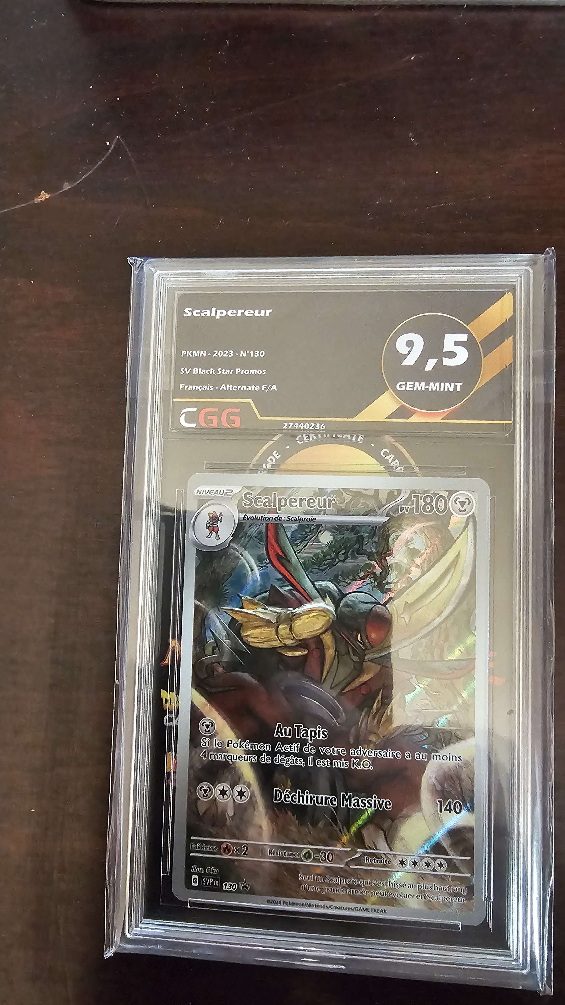 carte pokémon Scalpereur CGG 9.5