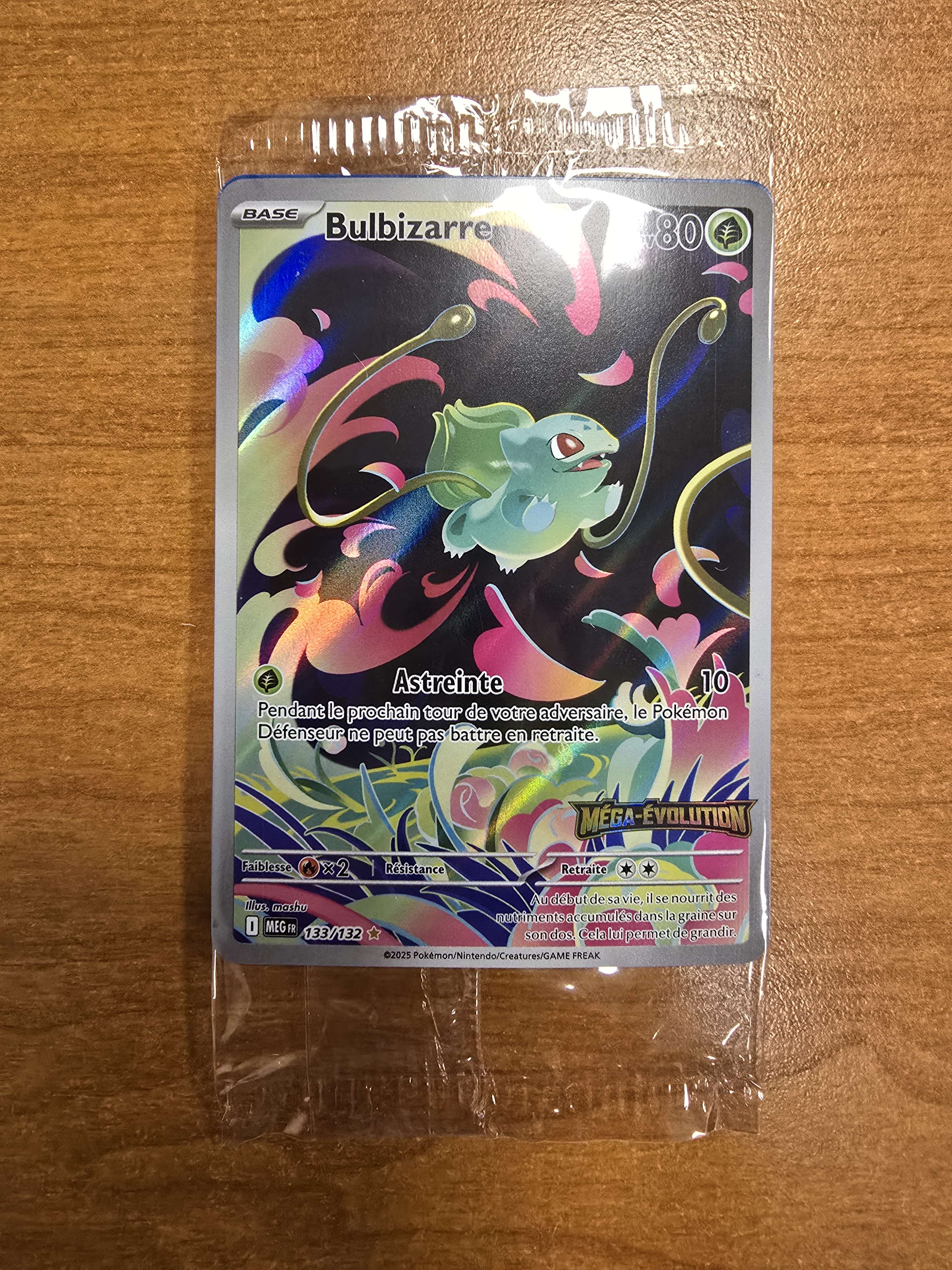 Carte pokémon Bulbizarre stamp Mega Evolution (display)