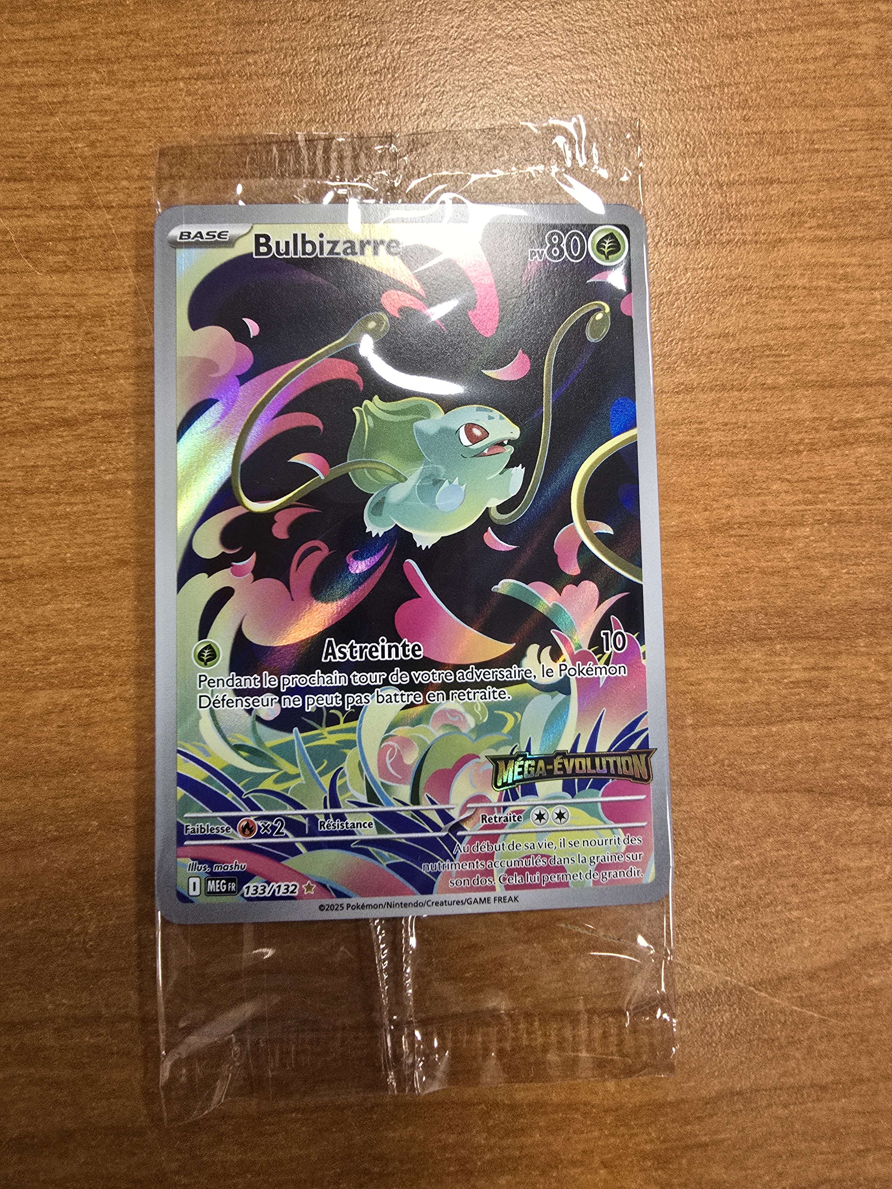 Carte pokémon Bulbizarre stamp Mega Evolution (display)