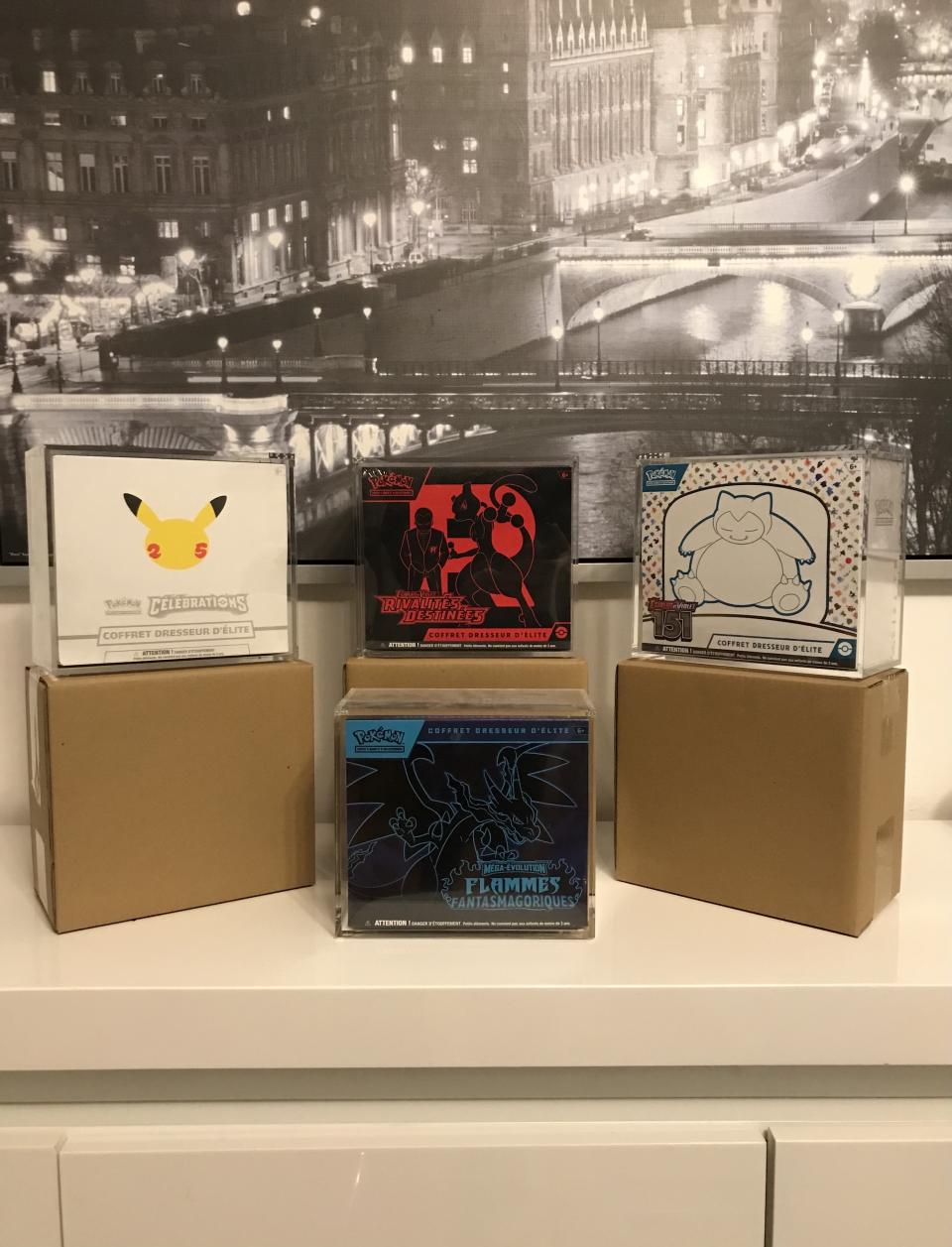 🔒 Lot de 5 Protections Acryliques Rigides pour ETB Pokémon – 80€ – Neuf