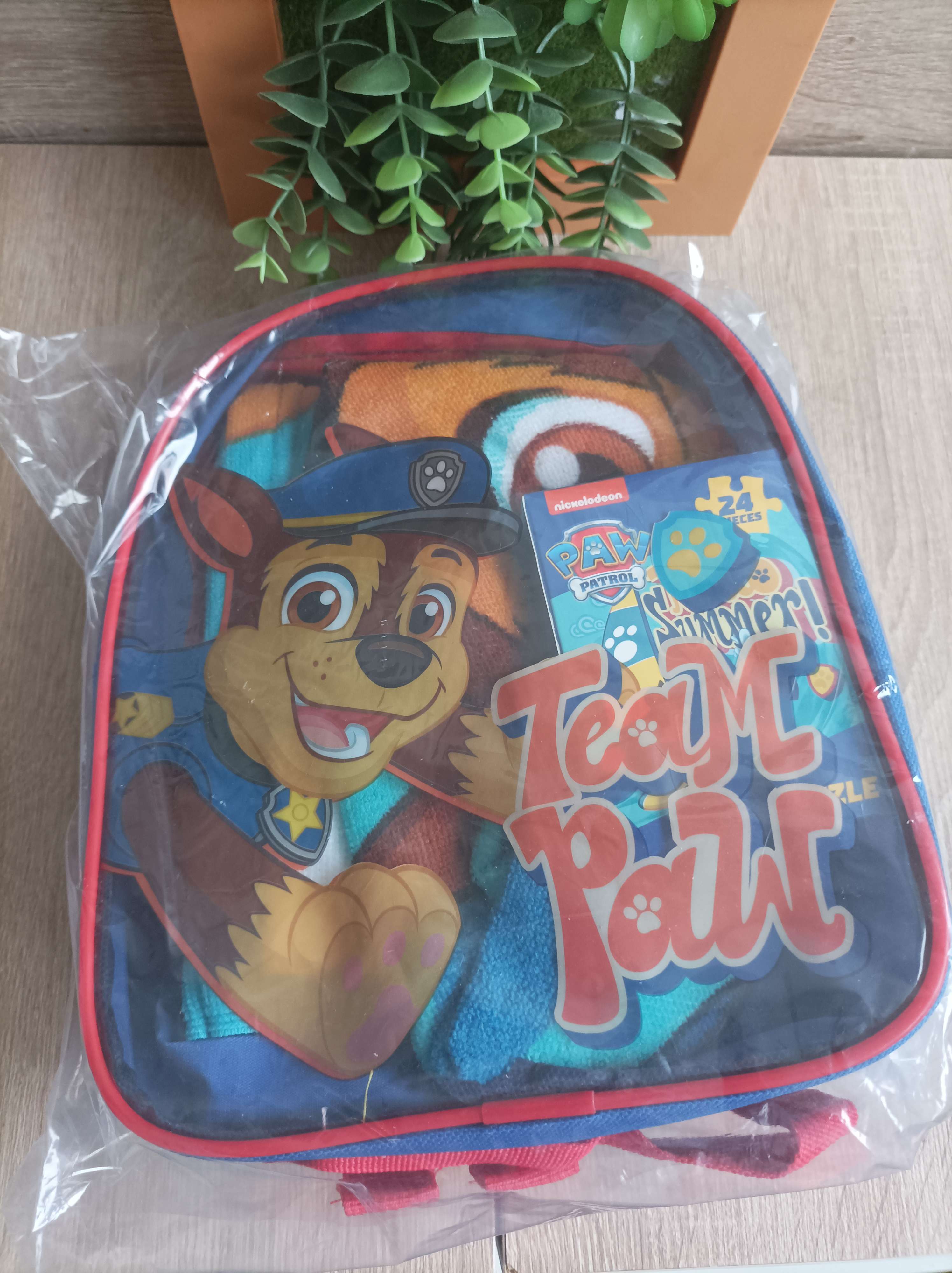 petit sac à dos Pat patrouille paw patrol avec serviette et puzzle