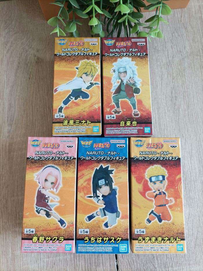 Lot 5 Petites figurines Naruto Shippuden banpresto wcf