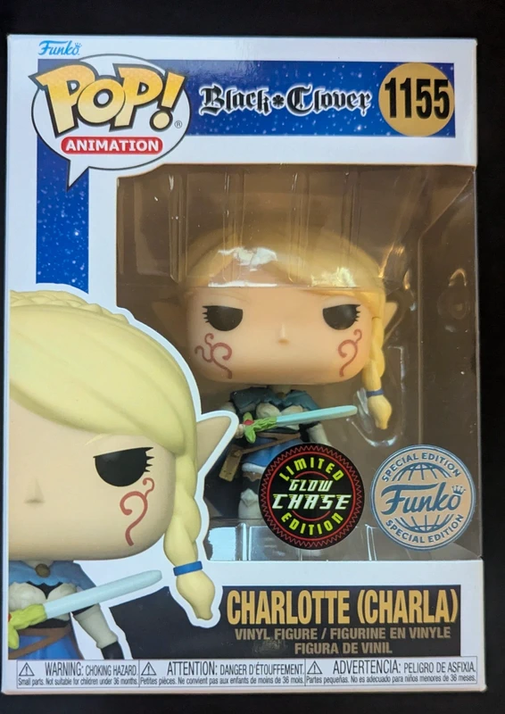 Funko Pop! Black Clover 1155 Charlotte (Charla) Chase Glow Edition - Neuve