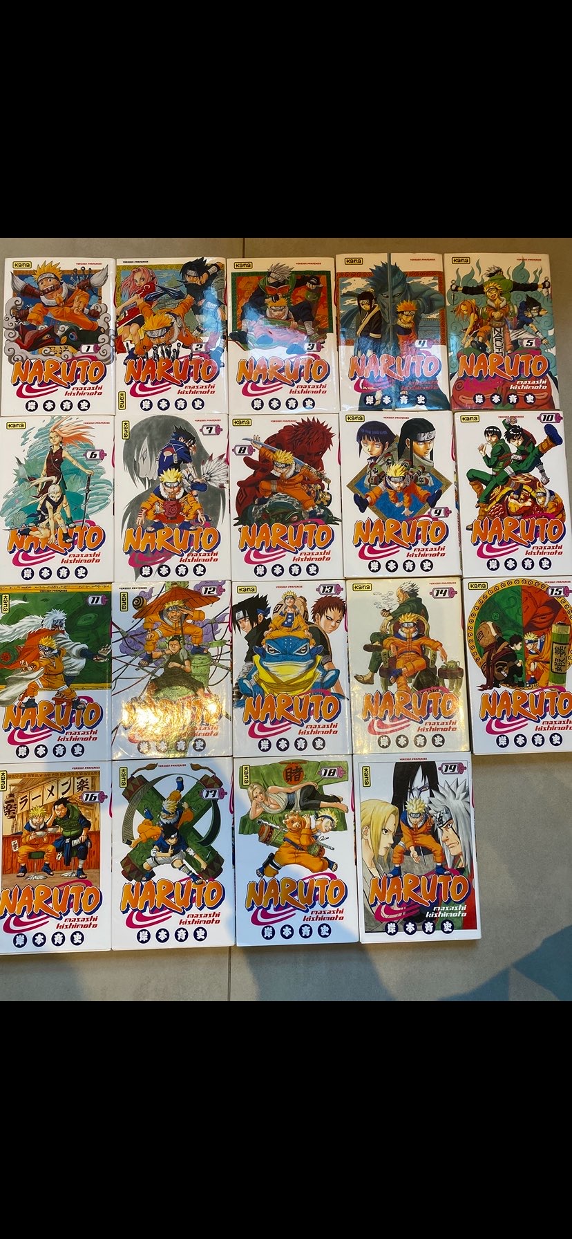 lot naruto 1-19