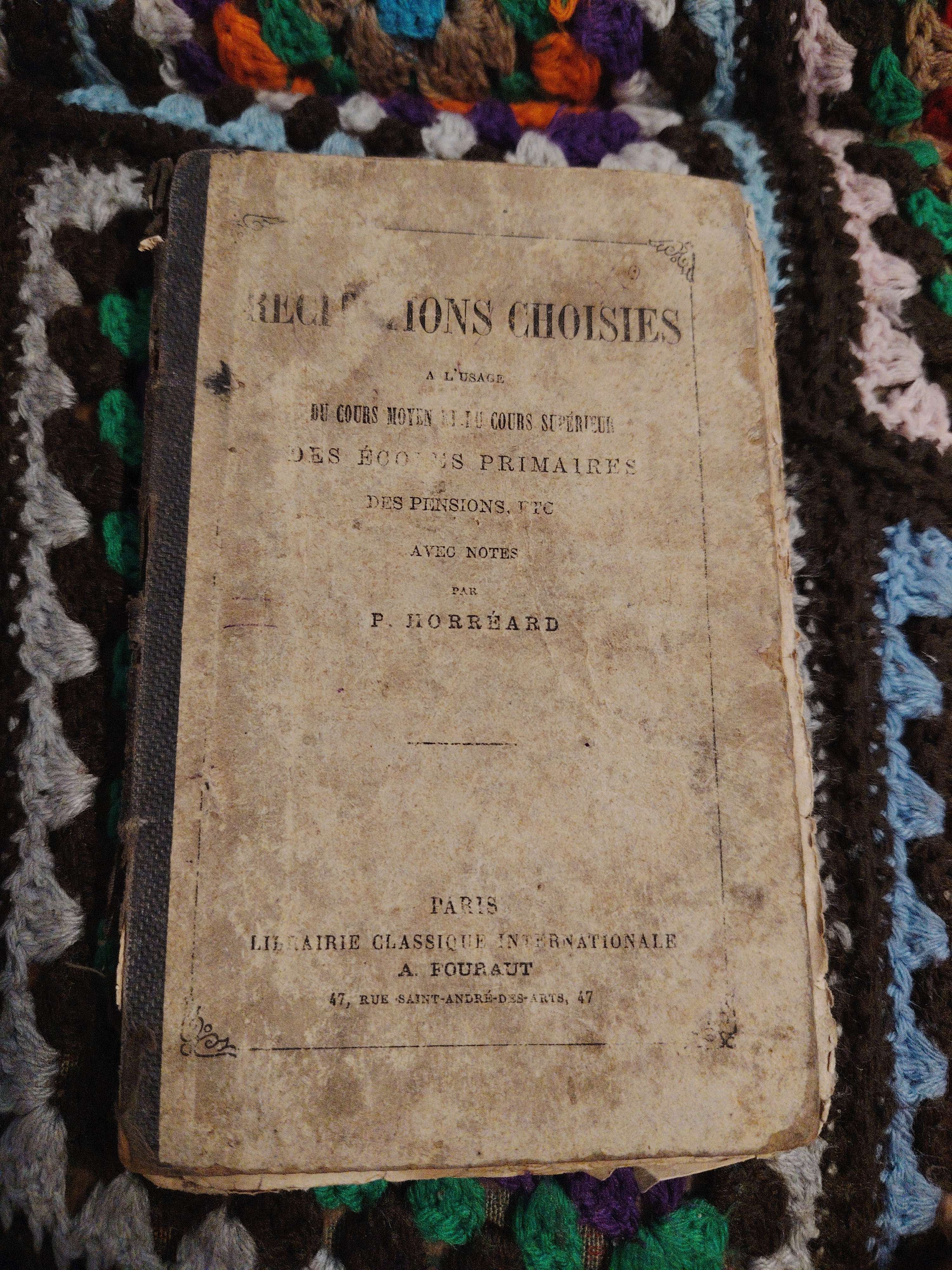 Livre Ancien Récitations Choisies, Paru Entre 1890-1905